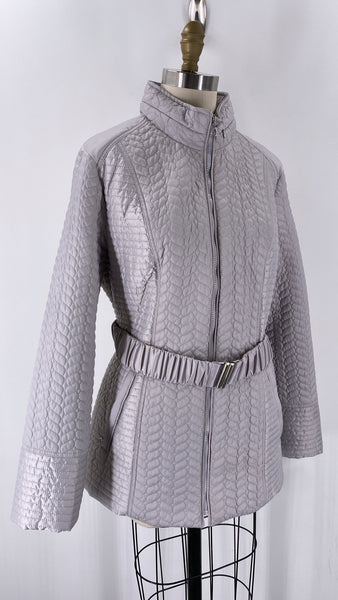 Laundry by Shelli Segal Gray Hidden Hood Jacket, XL