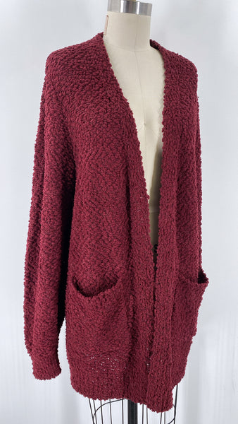 Zenana Burgundy Cardigan, XL