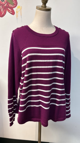 Liz Claiborne Purple Sweater, XL