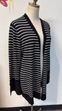 Cable & Gauge Black Stripe Cardigan, XL