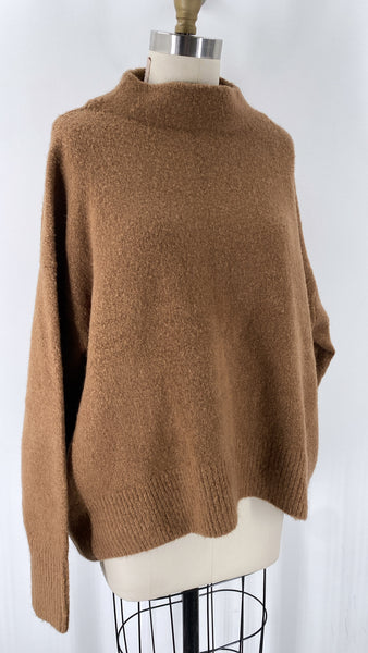 Cable Stitch Brown Oversized Sweater, M