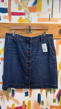 Talbots Denim Button Front Skirt, 16 Petite