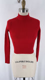 Windsor Red Cropped Sweater, S