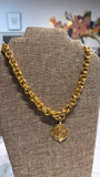 Susan Shaw Gold Horse Necklace, 16"-18