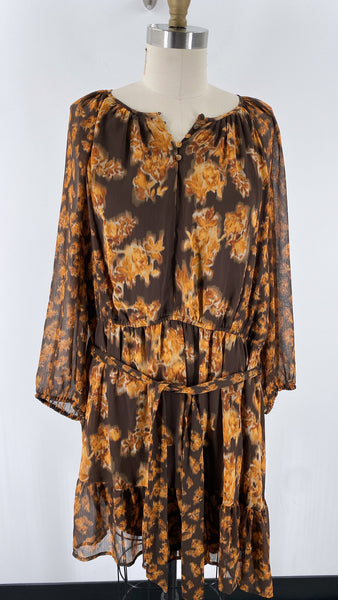Simply Vera Brown Print Dress, XXL