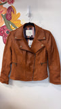 Anthropologie Brown Faux Leather Jacket, S