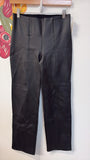 Slim Factor by Investments Faux Leather 28" Inseam Pants, S