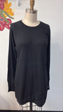 Athleta Black Criss Cross Front Tunic Sweater, M