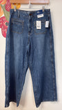 New Old Navy Baggy Wide Leg 30" Inseam Jeans, 8