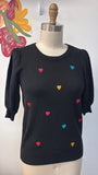 Marled Black Sweater, S