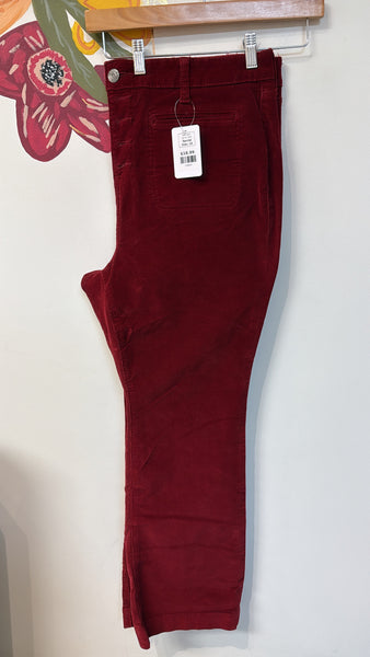 Torrid Red Button Fly Corduroy Jeans, 18