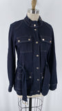 New White House Black Market Denim Belted Jacket, 6