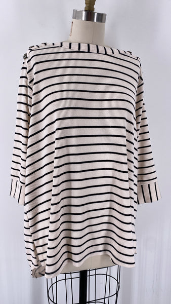 Jane & Dalancey Stripe Top, 1X