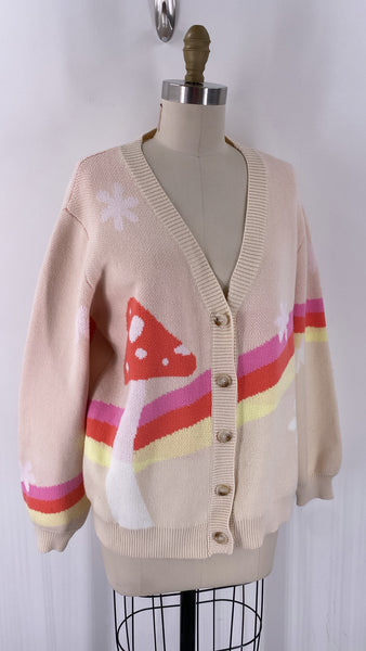 Miss Sparkling Mushroom Cardigan, XL