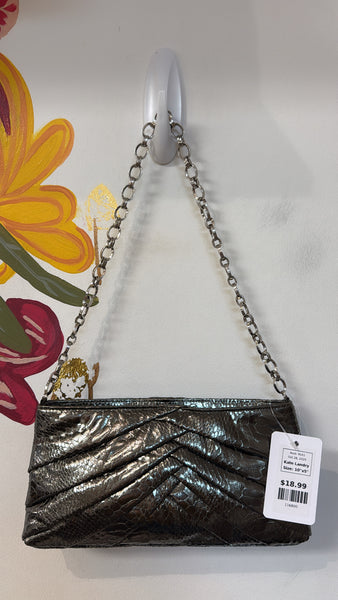 Kate Landry Metallic Shoulder Bag, 10"x5"
