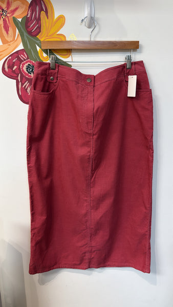 New Christopher & Banks Pink Corduroy Skirt, 16