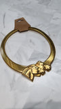 Gold Twin Horse Choker Necklace