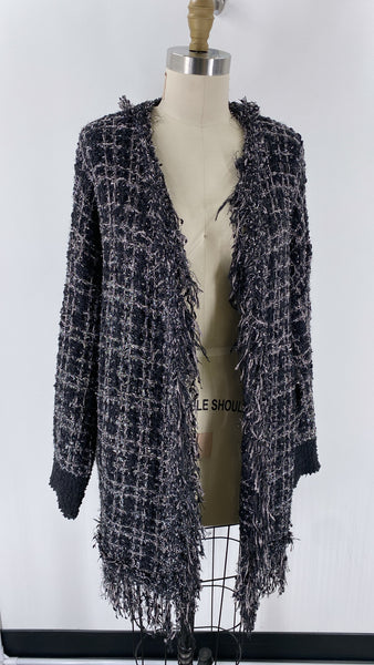 Oliver O. Metallic Black Cardigan, XL