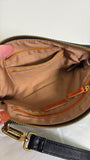 Hobo Black Leather Crossbody Bag, 8"x5"