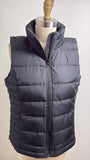 New Lands End Black Feather Down Vest, M