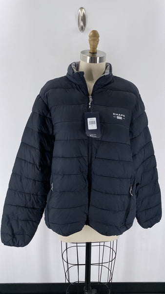 New Chaps Black Puffer Jacket, XL
