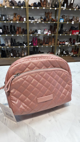 Vera Bradley Pink Quilted Lined Cosmetic Bag, 7.5"x7"