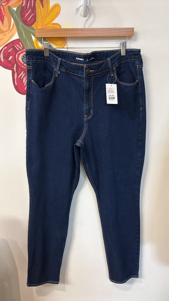 Old Navy High Rise Wow Straight Jeans, 16 Long