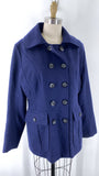 New York & Co Navy Wool Blend Coat, L