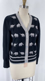 Kate Spade Black Elephant Cardigan, L