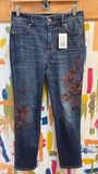 White House Black Market High Rise Straight 27" Inseam Jeans, 4