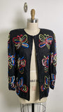 American Night Black Beaded Jacket, S