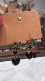 Vintage Black Glass Bead Earrings
