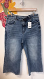 NYDJ Wide Leg 22" Inseam Cropped Jeans, 14