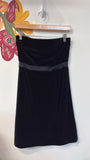 J. Crew Black Velvet Strapless Dress, 6