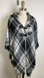 New Mixit Black Plaid Cardigan, One Size