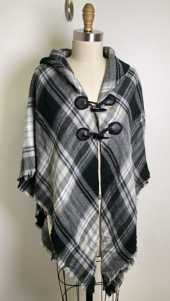 New Mixit Black Plaid Cardigan, One Size