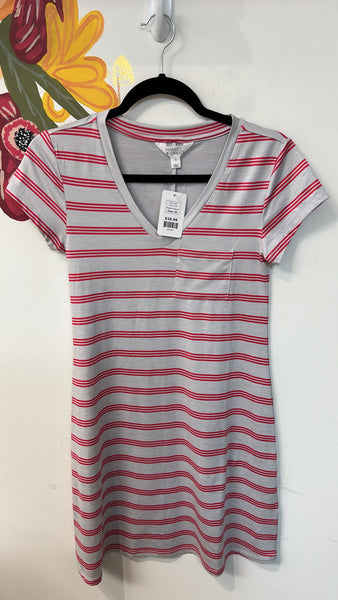 Market & Spruce Pink Stripe Dress, XS