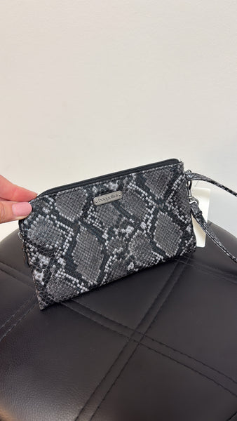 Baggallini Snake Print RFID Wristlet, 7.25"x4.5"