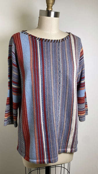 Chaps Blue Sweater, L Petite