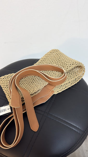 New Chico's Tie Front Obi Belt, L