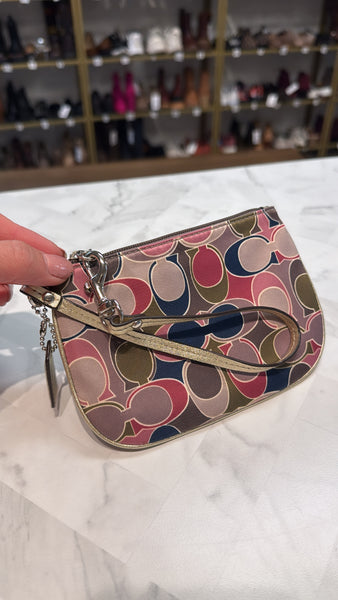 Coach Signature Wristlet, 6"x4"