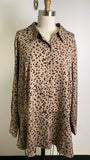 Susan Graver Brown Print Top, 1X