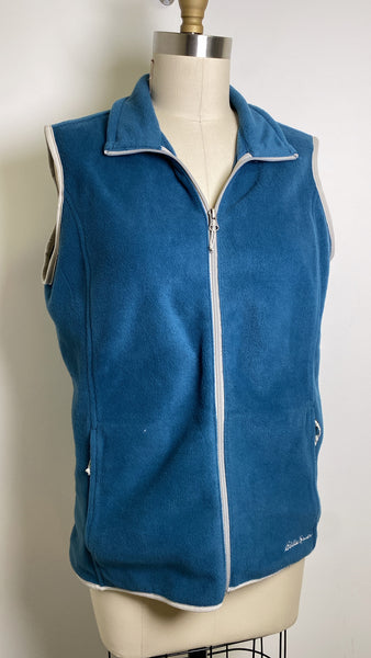 Eddie Bauer Blue Fleece Vest, L