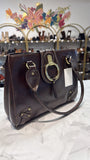 Linear Brown Shoulder Bag 10”x12”