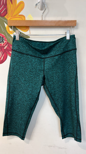 Zella Green Cropped Athletic Leggings, M