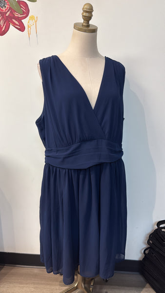 New Charlotte Russe Navy Blue Dress, 3X