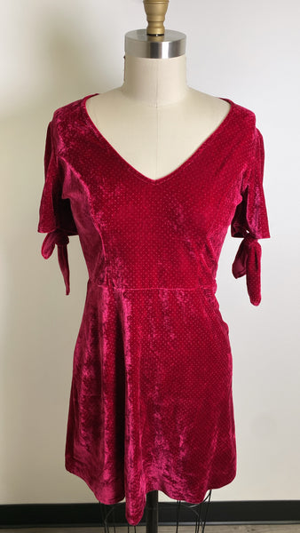 Emory Park Red Velvet Dress, S