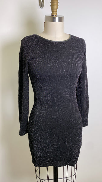 Potter's Pot Metallic Black Dress, S