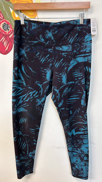 Soft Surroundings Blue Print Leggings, M