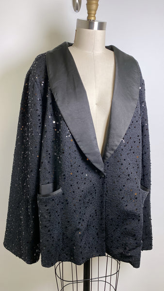 Cato Black Sequin Jacket, 26/28W